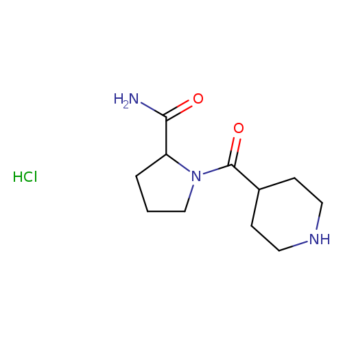1-(piperidine-4-carbonyl)pyrrolidine-2-carboxamide hydrochloride