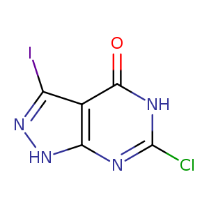 4H-​Pyrazolo[3,​4-​d]​pyrimidin-​4-​one, 6-​chloro-​1,​5-​dihydro-​3-​iodo-