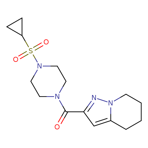 1-(cyclopropanesulfonyl)-4-{4H,5H,6H,7H-pyrazolo[1,5-a]pyridine-2-carbonyl}piperazine