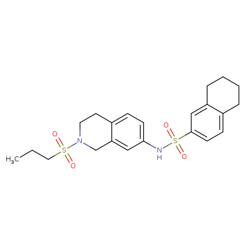 N-[2-(propane-1-sulfonyl)-1,2,3,4-tetrahydroisoquinolin-7-yl]-5,6,7,8-tetrahydronaphthalene-2-sulfonamide