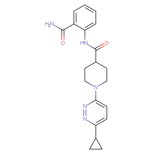 N-(2-carbamoylphenyl)-1-(6-cyclopropylpyridazin-3-yl)piperidine-4-carboxamide