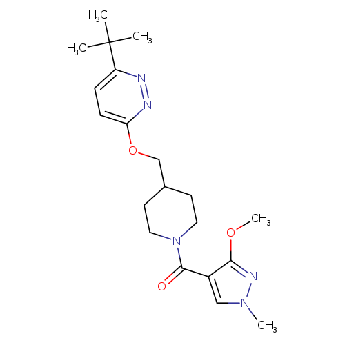 3-tert-butyl-6-{[1-(3-methoxy-1-methyl-1H-pyrazole-4-carbonyl)piperidin-4-yl]methoxy}pyridazine