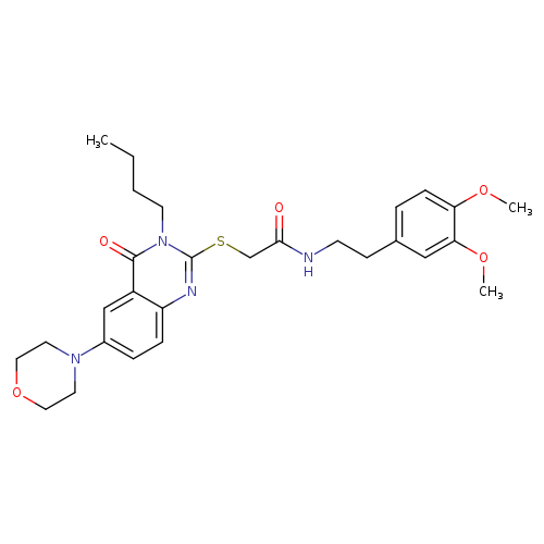 2-{[3-butyl-6-(morpholin-4-yl)-4-oxo-3,4-dihydroquinazolin-2-yl]sulfanyl}-N-[2-(3,4-dimethoxyphenyl)ethyl]acetamide