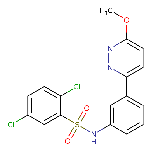 2,5-dichloro-N-[3-(6-methoxypyridazin-3-yl)phenyl]benzene-1-sulfonamide