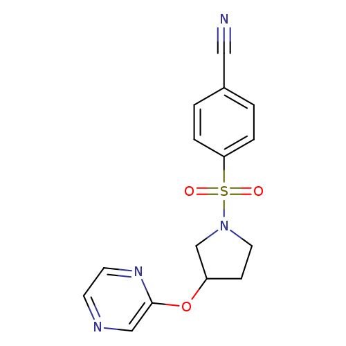 4-{[3-(pyrazin-2-yloxy)pyrrolidin-1-yl]sulfonyl}benzonitrile