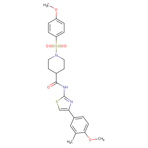 N-[4-(4-methoxy-3-methylphenyl)-1,3-thiazol-2-yl]-1-(4-methoxybenzenesulfonyl)piperidine-4-carboxamide