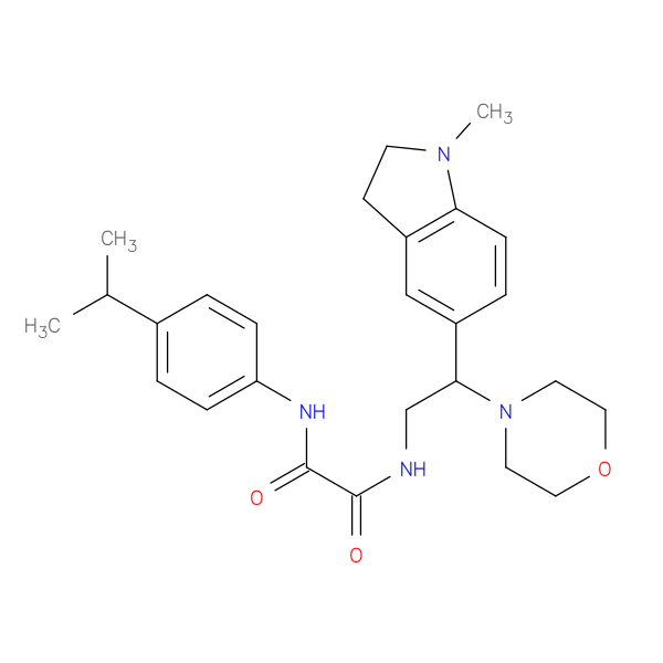 N-[2-(1-methyl-2,3-dihydro-1H-indol-5-yl)-2-(morpholin-4-yl)ethyl]-N'-[4-(propan-2-yl)phenyl]ethanediamide
