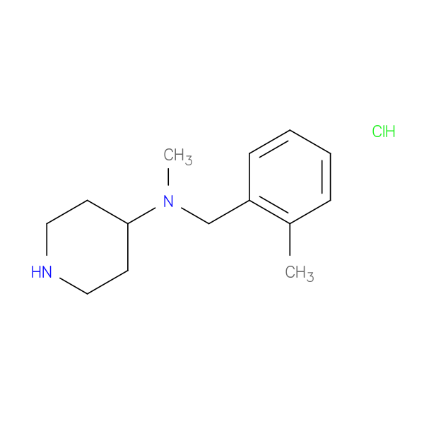 4-Piperidinamine, N-methyl-N-[(2-methylphenyl)methyl]-, hydrochloride (1:1)