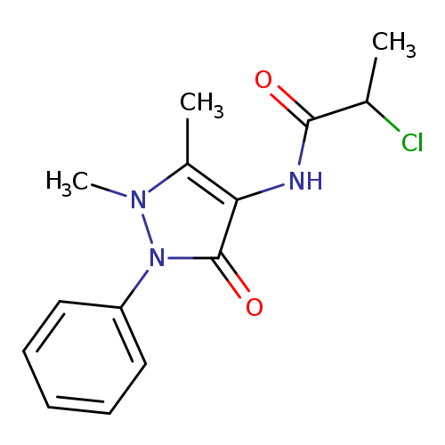 Propanamide, 2-chloro-N-(2,3-dihydro-1,5-dimethyl-3-oxo-2-phenyl-1H-pyrazol-4-yl)-