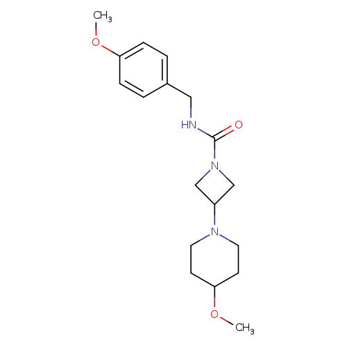 N-[(4-methoxyphenyl)methyl]-3-(4-methoxypiperidin-1-yl)azetidine-1-carboxamide