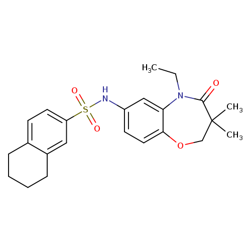 N-(5-ethyl-3,3-dimethyl-4-oxo-2,3,4,5-tetrahydro-1,5-benzoxazepin-7-yl)-5,6,7,8-tetrahydronaphthalene-2-sulfonamide