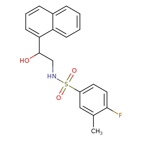 4-fluoro-N-[2-hydroxy-2-(naphthalen-1-yl)ethyl]-3-methylbenzene-1-sulfonamide