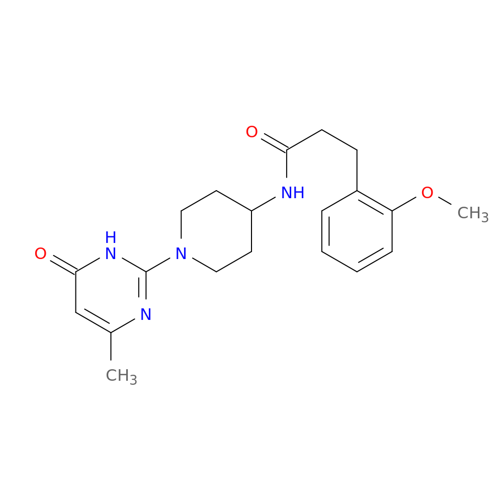 3-(2-methoxyphenyl)-N-[1-(4-methyl-6-oxo-1,6-dihydropyrimidin-2-yl)piperidin-4-yl]propanamide