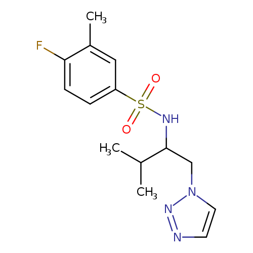 4-fluoro-3-methyl-N-[3-methyl-1-(1H-1,2,3-triazol-1-yl)butan-2-yl]benzene-1-sulfonamide
