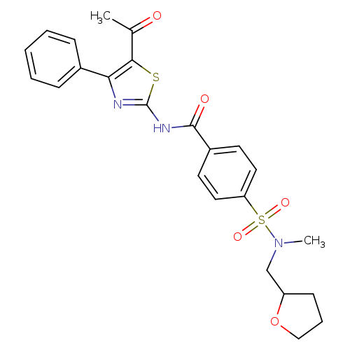 N-(5-acetyl-4-phenyl-1,3-thiazol-2-yl)-4-{methyl[(oxolan-2-yl)methyl]sulfamoyl}benzamide