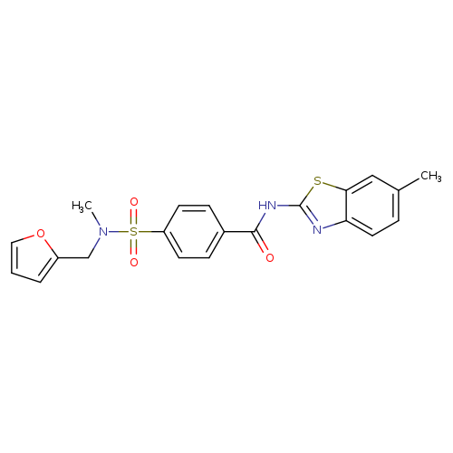 4-{[(furan-2-yl)methyl](methyl)sulfamoyl}-N-(6-methyl-1,3-benzothiazol-2-yl)benzamide