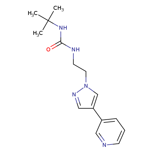3-tert-butyl-1-{2-[4-(pyridin-3-yl)-1H-pyrazol-1-yl]ethyl}urea