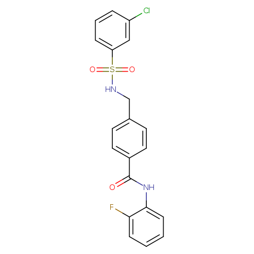 4-[(3-chlorobenzenesulfonamido)methyl]-N-(2-fluorophenyl)benzamide