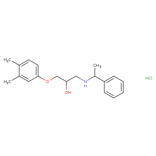1-(3,4-dimethylphenoxy)-3-[(1-phenylethyl)amino]propan-2-ol hydrochloride