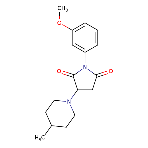1-(3-methoxyphenyl)-3-(4-methyl-1-piperidinyl)-2,5-pyrrolidinedione