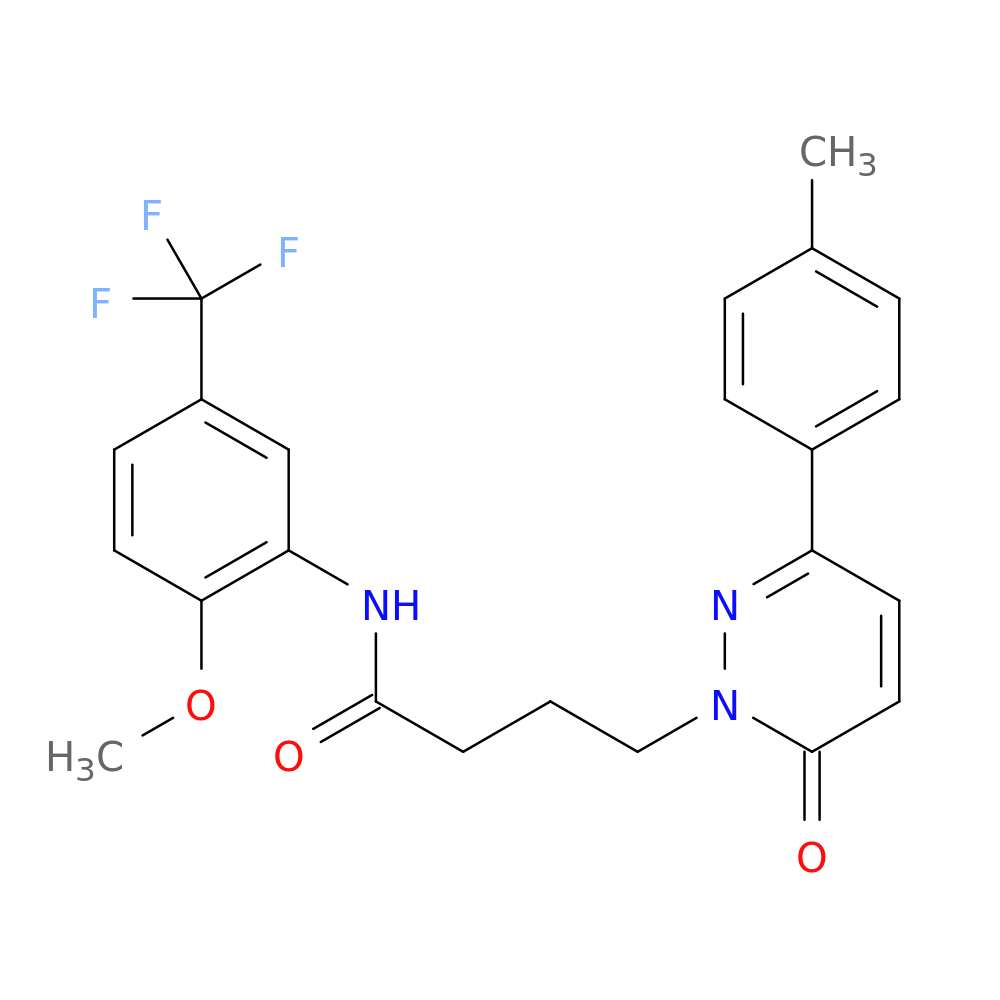 N-[2-methoxy-5-(trifluoromethyl)phenyl]-4-[3-(4-methylphenyl)-6-oxo-1,6-dihydropyridazin-1-yl]butanamide