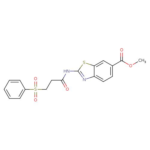 methyl 2-[3-(benzenesulfonyl)propanamido]-1,3-benzothiazole-6-carboxylate