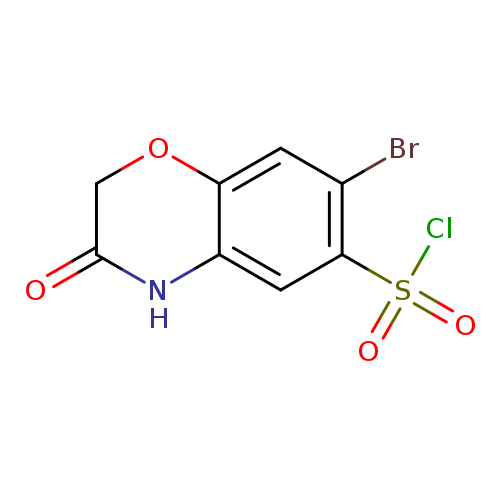 7-bromo-3-oxo-3,4-dihydro-2H-1,4-benzoxazine-6-sulfonyl chloride