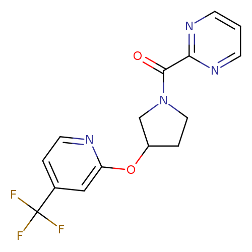 2-(3-{[4-(trifluoromethyl)pyridin-2-yl]oxy}pyrrolidine-1-carbonyl)pyrimidine