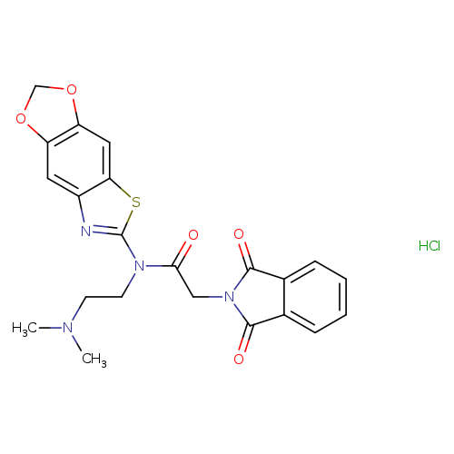 N-[2-(dimethylamino)ethyl]-N-{4,6-dioxa-10-thia-12-azatricyclo[7.3.0.0^{3,7}]dodeca-1(9),2,7,11-tetraen-11-yl}-2-(1,3-dioxo-2,3-dihydro-1H-isoindol-2-yl)acetamide hydrochloride