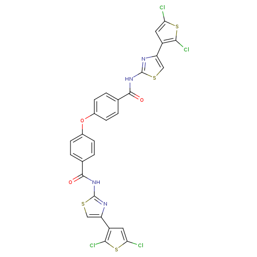 N-[4-(2,5-dichlorothiophen-3-yl)-1,3-thiazol-2-yl]-4-(4-{[4-(2,5-dichlorothiophen-3-yl)-1,3-thiazol-2-yl]carbamoyl}phenoxy)benzamide