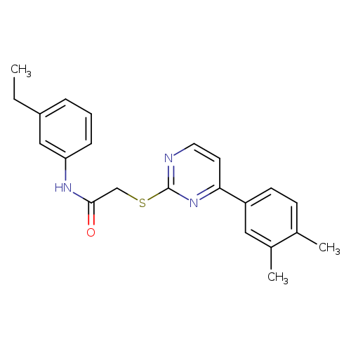 2-{[4-(3,4-dimethylphenyl)pyrimidin-2-yl]sulfanyl}-N-(3-ethylphenyl)acetamide