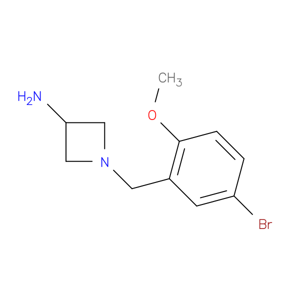 1-[(5-bromo-2-methoxyphenyl)methyl]azetidin-3-amine