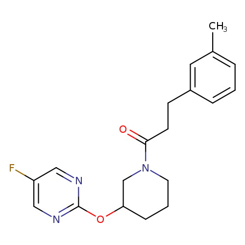 1-{3-[(5-fluoropyrimidin-2-yl)oxy]piperidin-1-yl}-3-(3-methylphenyl)propan-1-one