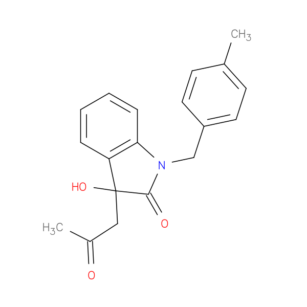 3-hydroxy-1-[(4-methylphenyl)methyl]-3-(2-oxopropyl)-2,3-dihydro-1H-indol-2-one