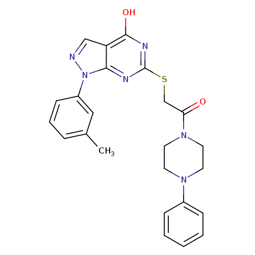 2-{[4-hydroxy-1-(3-methylphenyl)-1H-pyrazolo[3,4-d]pyrimidin-6-yl]sulfanyl}-1-(4-phenylpiperazin-1-yl)ethan-1-one