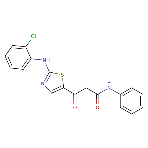 3-{2-[(2-chlorophenyl)amino]-1,3-thiazol-5-yl}-3-oxo-N-phenylpropanamide