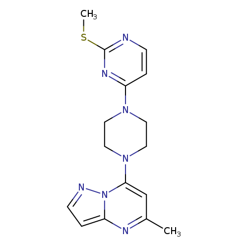 4-(4-{5-methylpyrazolo[1,5-a]pyrimidin-7-yl}piperazin-1-yl)-2-(methylsulfanyl)pyrimidine