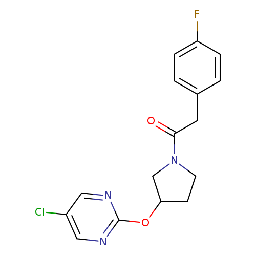 1-{3-[(5-chloropyrimidin-2-yl)oxy]pyrrolidin-1-yl}-2-(4-fluorophenyl)ethan-1-one