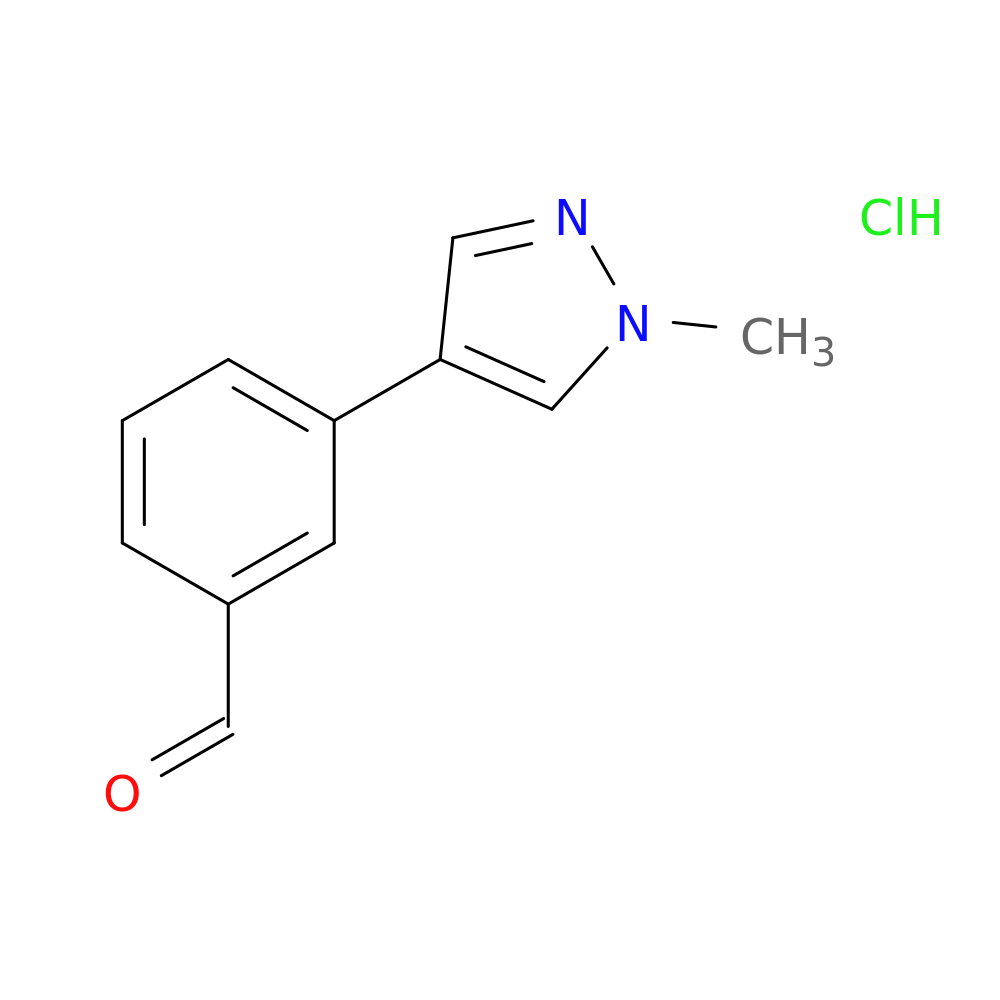 3-(1-methyl-1H-pyrazol-4-yl)benzaldehyde hydrochloride
