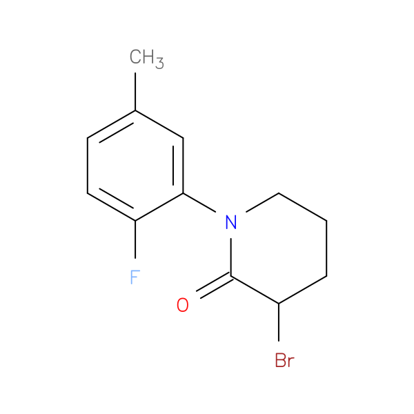 3-bromo-1-(2-fluoro-5-methylphenyl)piperidin-2-one