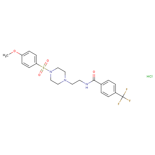 N-{2-[4-(4-methoxybenzenesulfonyl)piperazin-1-yl]ethyl}-4-(trifluoromethyl)benzamide hydrochloride