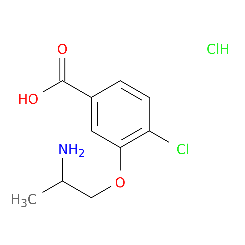 3-(2-aminopropoxy)-4-chlorobenzoic acid hydrochloride