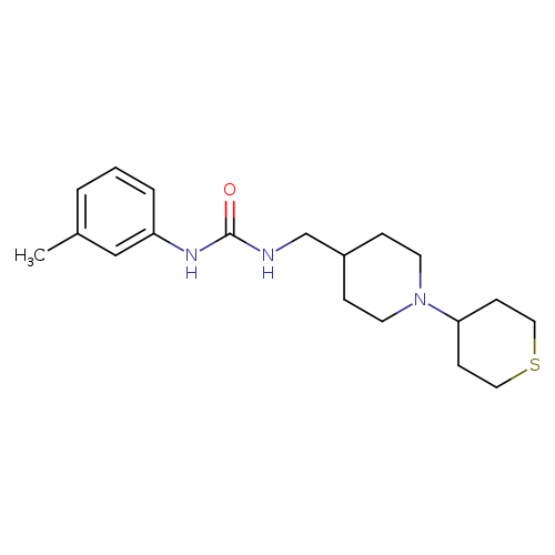 1-(3-methylphenyl)-3-{[1-(thian-4-yl)piperidin-4-yl]methyl}urea