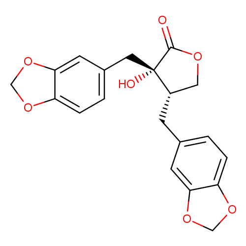 2(3H)-Furanone, 3,4-bis(1,3-benzodioxol-5-ylmethyl)dihydro-3-hydroxy-, (3S,4S)-