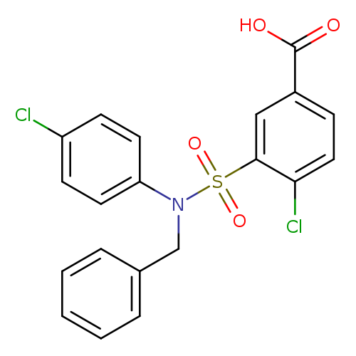 3-[benzyl(4-chlorophenyl)sulfamoyl]-4-chlorobenzoic acid