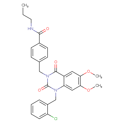 4-({1-[(2-chlorophenyl)methyl]-6,7-dimethoxy-2,4-dioxo-1,2,3,4-tetrahydroquinazolin-3-yl}methyl)-N-propylbenzamide