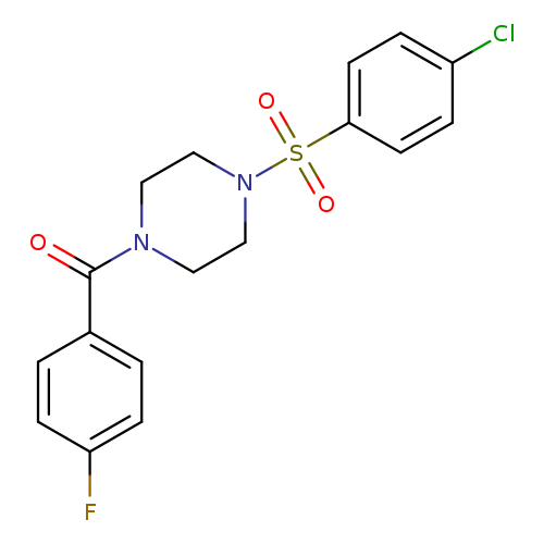 1-[(4-chlorophenyl)sulfonyl]-4-(4-fluorobenzoyl)piperazine
