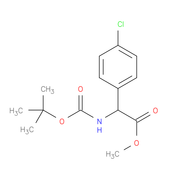 Benzeneacetic acid, 4-chloro-α-[[(1,1-dimethylethoxy)carbonyl]amino]-, methyl ester
