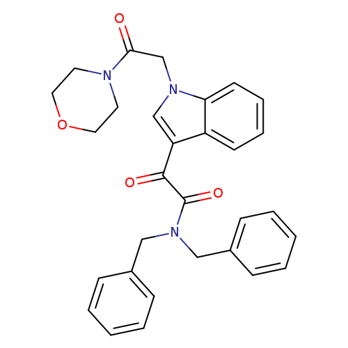 N,N-dibenzyl-2-{1-[2-(morpholin-4-yl)-2-oxoethyl]-1H-indol-3-yl}-2-oxoacetamide