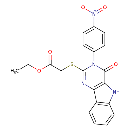 ethyl 2-{[3-(4-nitrophenyl)-4-oxo-3H,4H,5H-pyrimido[5,4-b]indol-2-yl]sulfanyl}acetate